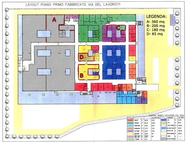 Mappa ambienti in affitto